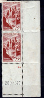 Timbres Neufs** De France  Année 1947 N+ 792 Bords De Feuille Droit Et Bas Avec Coin Daté - Unused Stamps