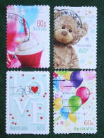 Special Moments Teddy Bear Balloon 2012 Mi 3662-3665 Y&T - Used Gebruikt Oblitere Australia Australien Australie - Used Stamps