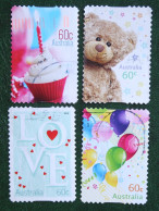 Special Moments Teddy Bear Balloon 2012 Mi 3662-3665 Y&T - Used Gebruikt Oblitere Australia Australien Australie - Used Stamps