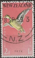 NEW ZEALAND 1959 Health Stamp - 2d.+1d - Grey Teal FU - Gebruikt