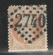 Timbre N° 31 - 40 Ct Orange -gros Chiffre N° 2740 - 1863-1870 Napoléon III Lauré