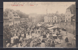 Dt.Reich 1910 Limbach I.Sa. Fotokarte " Markt " , Gelaufen - Limbach-Oberfrohna