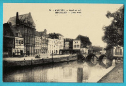 * Mechelen - Malines (Antwerpen) * (nr 24) Quai Au Sel, Zout Werf, Pont, Bridge, Brug, Canal, Unique, TOP - Mechelen