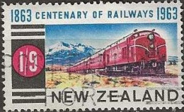 NEW ZEALAND 1963 Centenary Of New Zealand Railway - 1s.9d. - Diesel Express And Mount Ruapehu FU - Oblitérés