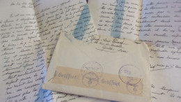 WWII Geoffnet Bande De Censure Guerre 39.45 Lettre SUISSE POUR FRANCE  TRACE BLEUE SUR LA LETTRE AIGLE ALLEMAND 1943 - Postmark Collection