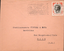 MONACO SEUL SUR LETTRE POUR LA FRANCE 1963 - Briefe U. Dokumente