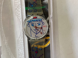 OROLOGIO SWATCH GENT THE ARTISTS 1995 FLOWERS Di  LINDSAY KEMP GK207 FUNZIONANTE - Taschenuhren