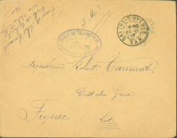 Guerre 14 Lettre FM Franchise Militaire CAD Salins D'Hyères Var 28 11 17 Cachet école De Télémétrie Salins D'Hyères - WW I