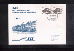 Denmark 1979 SAS First Flight  DC-10 Copenhagen - Rio De Janeiro - Storia Postale