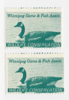 23445) Canada Winnipeg Manitoba Duck Bird - Vignettes Locales Et Privées