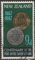 NEW ZEALAND 1967 Centenary Of New Zealand Post Office Savings Bank - 9d Half-sovereign Of 1867 & Commemorative Dollar FU - Oblitérés