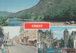 UK - Crieff - Old Views - The Square - Sma' Glen - Street View - Cars - Morris Mini Cooper - By Air Mail - Kinross-shire