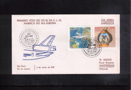 Brazil 1979 KLM DC-10  First Flight Sao Paulo - Rio De Janeiro - Amsterdam - Brieven En Documenten