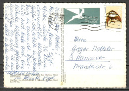 MiNr. 454, Freimarken: Flora Und Fauna, Auf Postkarte Nach Deutschland; B-1687 - Brieven En Documenten