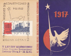 SOVIET OCTOBER REVOLUTION, WARSHIP, CELEBRATION INVITATION, 1962, POLAND - Storia Postale