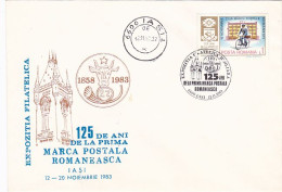 ROMANIAN STAMP'S DAY, IASI CULTURE PALACE, SPECIAL COVER, 1983, ROMANIA - Briefe U. Dokumente