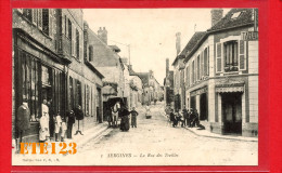 SERGINES La Rue Des Treilles Tabac Attelage Cheval - 89 Yonne - Sergines