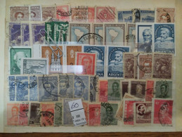 ARGENTINA ANTIGUO - LOTE DE 60 SELLOS - Variedades, Papeles, Filigranas, Etc - Collections, Lots & Séries