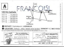 Lierneux (B-4990). Le Grand Paysage De La Haute Ardenne. 4 Cyclistes. Parcours Et Publicités Au Verso - Lierneux