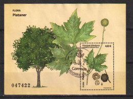 2023.ANDORRA. Feuille De Platane. Bloc-feuillet Oblitéré, 1 ère Qualité. Haute Faciale - Used Stamps