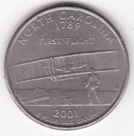Caroline Du Nord Quarter Dollar 2001 P, Georges Washington, Cupronickel KM# 319 - 1999-2009: State Quarters
