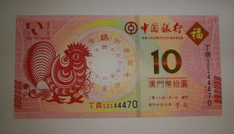 Macau  10 Patacas  2017  Bank Of China   UNC - Macau