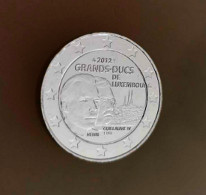 LUXEMBOURG 2012 - 2 EUROS COMMEMORATIVE - GRANDS DUCS HENRI ET GUILLAUME IV - PLAQUE ARGENT - Luxemburg