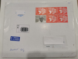 Slovakia 2021 Visegrad Visit Of Pope Francis Big Cover To Canada - Used Stamps