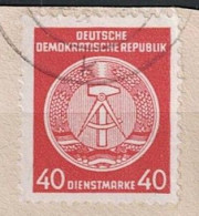 DDR GDR RDA - Dienst Staatswappen (MiNr: 25) 1954 Auf Papier - Afgestempeld