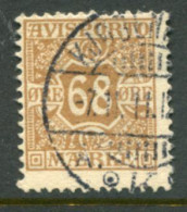 DENMARK 1907 Avisporto (newspaper Accounting Stamps) Perf. 12½  68 Ø. Used.  Michel 7X - Used Stamps