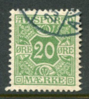 DENMARK 1907 Avisporto (newspaper Accounting Stamps) Perf. 12½  20 Ø. Used.  Michel 5X - Used Stamps