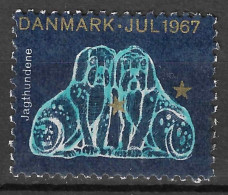 1967 Denmark Danmark JAGTHUNDENE Constellation STAR Astronomy Christmas JUL Charity  Reklamemarke  - Erinnofilia