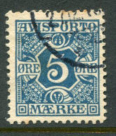 DENMARK 1907 Avisporto (newspaper Accounting Stamps) Perf. 12½  5 Ø. Used.  Michel 2X - Gebruikt