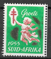 1955 SOUTH AFRICA ZUID-AFRIKA GREETINGS CHARITY GROETE   VIGNETTE Reklamemarke CINDERELLA POSTER LABEL  - Erinnofilia