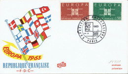 Frankreich / France - Mi-Nr 1450/1451 FDC (K1792) - 1963