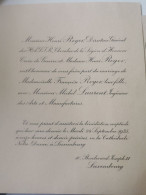 Enveloppe + Invitation Mariage. Directeur Général Usine  Hadir, Croix De Guerre 1935 - Lettres & Documents