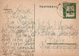 POLAND GENERAL GOVERNMENT 1941 POSTCARD  MiNr P 08  SENT FROM KRAKÓW TO LUBLIN - Gouvernement Général