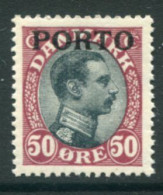 DENMARK 1921 King Christian X Definitive 50 Øre Overprinted Porto MNH / **.  Michel Porto 7 - Strafport