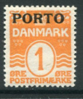 DENMARK 1921 King Christian X Definitive 1 Øre Overprinted Porto MNH / **.  Michel Porto 1 - Postage Due