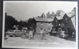 GRASMERE RED LION SQUARE OLD R/P POSTCARD CUMBRIA BY SANKEYS OF BARROW IN FURNESS - Grasmere