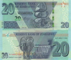 Zimbabwe 20 Dollars 2020 UNC, P-104 - Zimbabwe