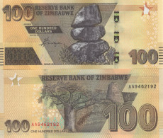 Zimbabwe 100 Dollars 2020 UNC, P-106 - Zimbabwe