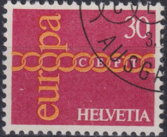 1971 Schweiz , ET° Mi:CH 947, Yt:CH 882, Europa (C.E.P.T.) 1968, Kette, - 1971
