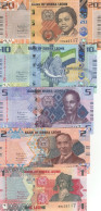 SIERRA LEONE Set 1, 2, 5, 10 I 20 Leones 2022 UNC - Sierra Leone