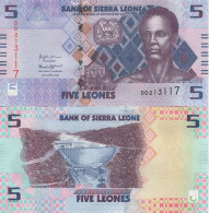 SIERRA LEONE 5 Leones 2022 UNC, P-New - Sierra Leona