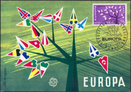 Europa CEPT 1962 France - Frankreich CM Y&T N°1358 - Michel N°MK1411 - 25c EUROPA - 1962