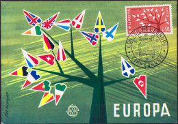 Europa CEPT 1962 France - Frankreich CM Y&T N°1359 - Michel N°MK1412 - 50c EUROPA - 1962