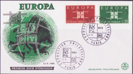 Europa CEPT 1963 France - Frankreich FDC1 Y&T N°1396 à 1397 - Michel N°1450 à 1451 - 1963