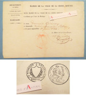 ● Janvier 1844 Mairie De La Ville De La CROIX ROUSSE - Lyon Certificat Acte Mariage François Généraux / Marie F. PIEBAC - Mariage