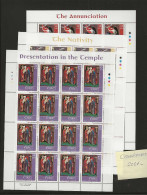 2001 MNH Ireland Mi 1377-79 Christmas Postfris** - Blocks & Sheetlets